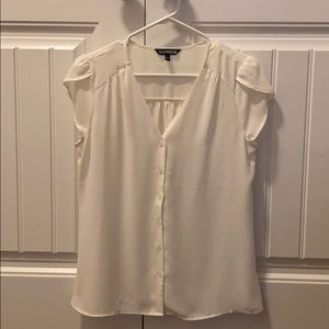 Express off white button up blouse size small
